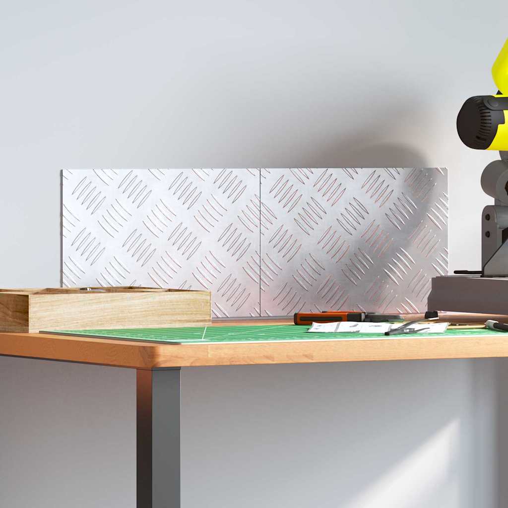 Dischi Quadrati 2 pcs Argento 30 x 20 cm Alluminio 4104241