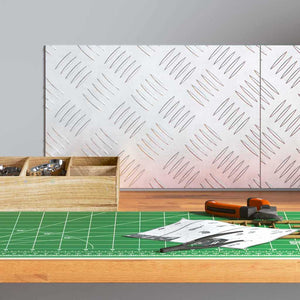 Dischi Quadrati 2 pcs Argento 30 x 20 cm Alluminio 4104241