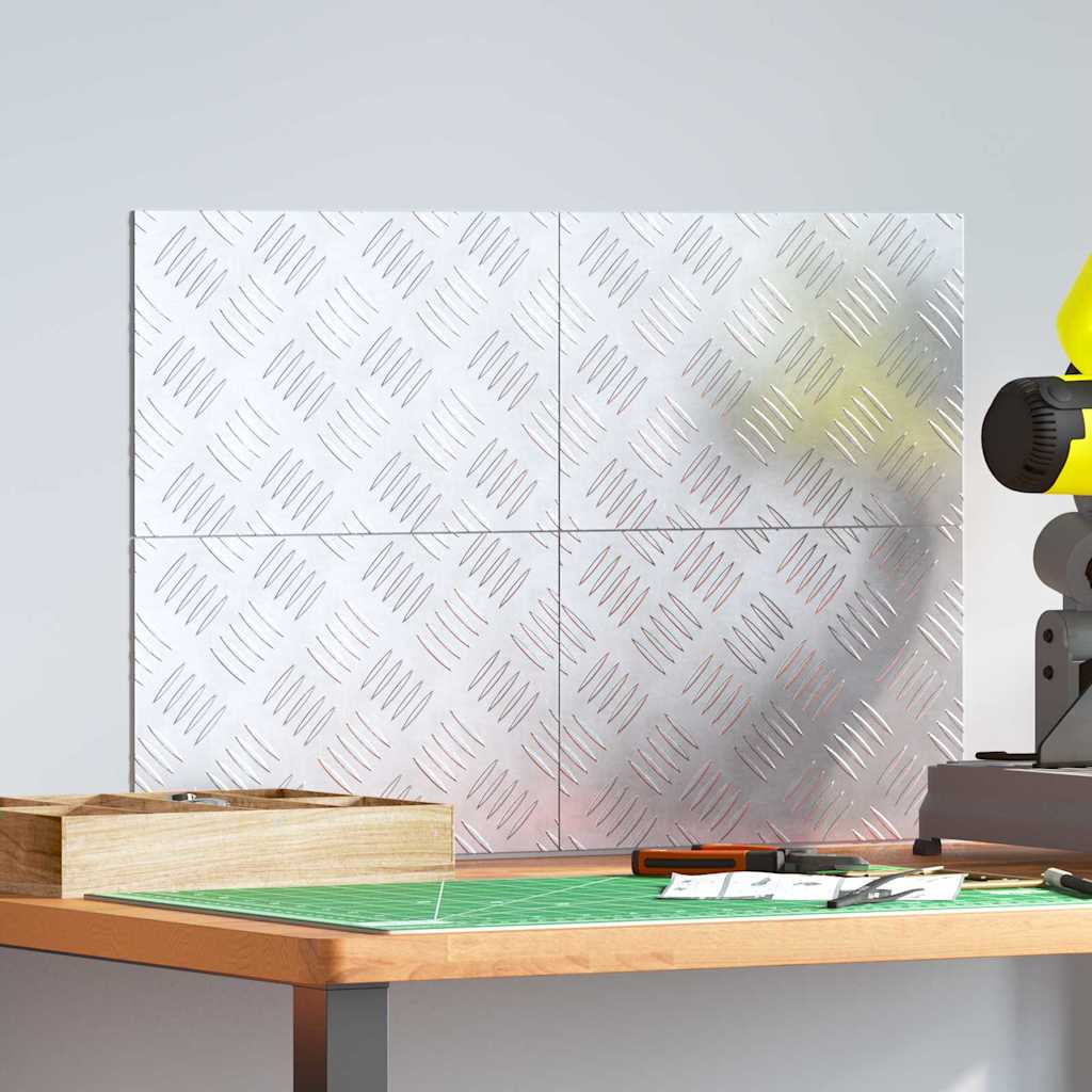 Dischi Quadrati 4 pcs Argento 30 x 20 cm Alluminio 4104242