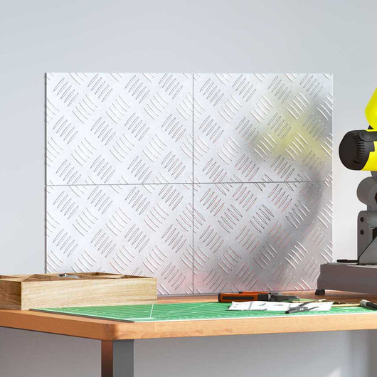 Dischi Quadrati 4 pcs Argento 30 x 20 cm Alluminio 4104242