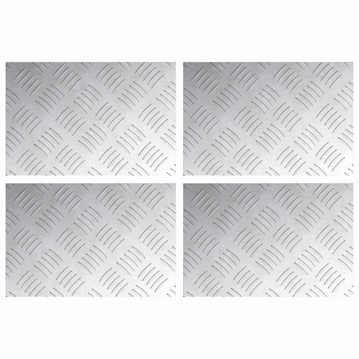 Dischi Quadrati 4 pcs Argento 30 x 20 cm Alluminio 4104242