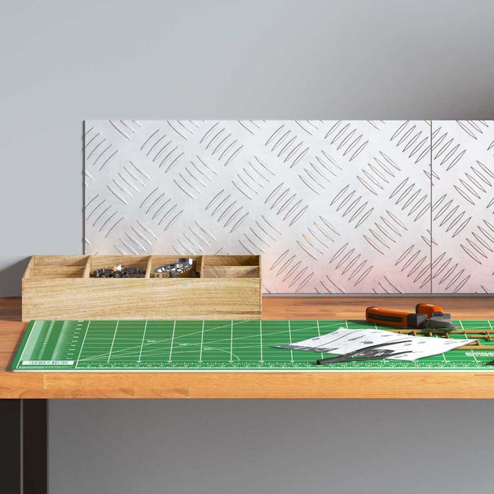 Dischi Quadrati 2 pcs Argento 40 x 20 cm Alluminio 4104245