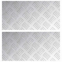 Dischi Quadrati 2 pcs Argento 40 x 20 cm Alluminio 4104245