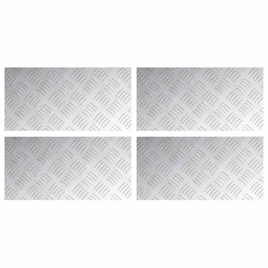 Dischi Quadrati 4 pcs Argento 40 x 20 cm Alluminio 4104246