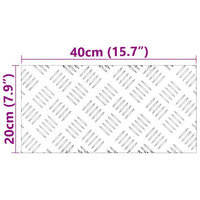 Dischi Quadrati 4 pcs Argento 40 x 20 cm Alluminio 4104246