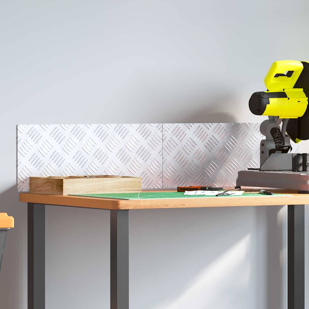 Dischi Quadrati 2 pcs Argento 50 x 20 cm Alluminio 4104247