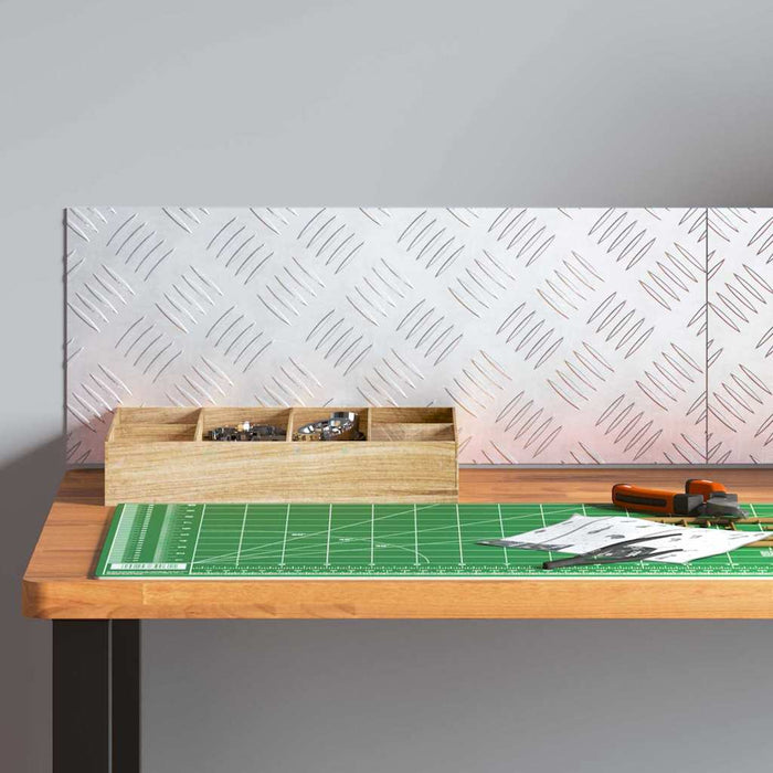 Dischi Quadrati 2 pcs Argento 50 x 20 cm Alluminio 4104247