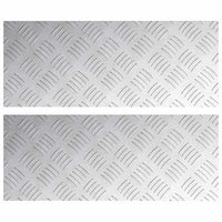Dischi Quadrati 2 pcs Argento 50 x 20 cm Alluminio 4104247