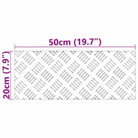 Dischi Quadrati 2 pcs Argento 50 x 20 cm Alluminio 4104247