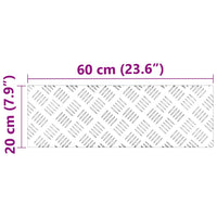 Dischi Quadrati 2 pcs Argento 60 x 20 cm Alluminio 4104251