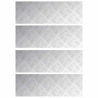 Dischi Quadrati 4 pcs Argento 60 x 20 cm Alluminio 4104252