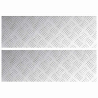 Dischi Quadrati 2 pcs Argento 60 x 20 cm Alluminio 4104253