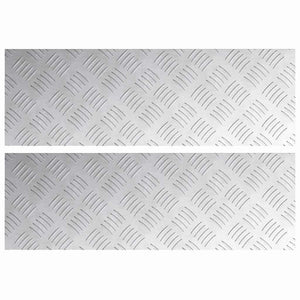 Dischi Quadrati 2 pcs Argento 60 x 20 cm Alluminio 4104253