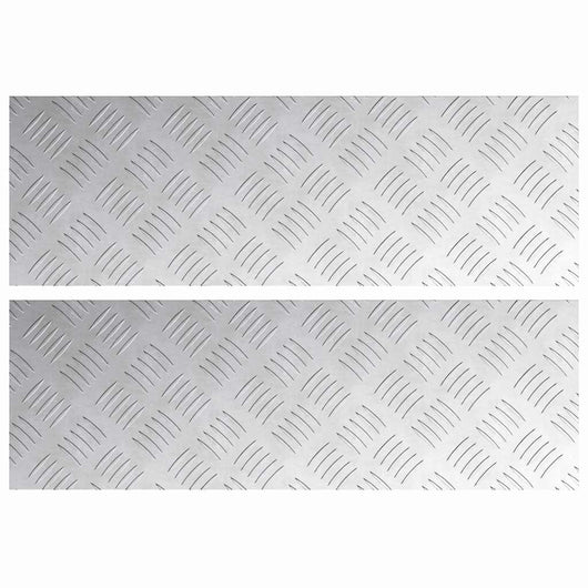 Dischi Quadrati 2 pcs Argento 60 x 20 cm Alluminio 4104253