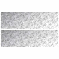 Dischi Quadrati 2 pcs Argento 70 x 20 cm Alluminio 4104255