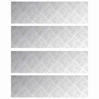 Dischi Quadrati 4 pcs Argento 70 x 20 cm Alluminio 4104256