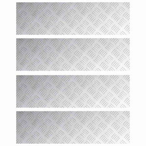 Dischi Quadrati 4 pcs Argento 70 x 20 cm Alluminio 4104258