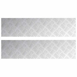 Dischi Quadrati 2 pcs Argento 80 x 20 cm Alluminio 4104259