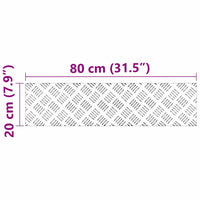 Dischi Quadrati 4 pcs Argento 80 x 20 cm Alluminio 4104260