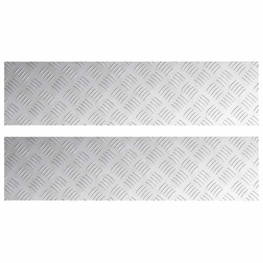 Dischi Quadrati 2 pcs Argento 80 x 20 cm Alluminio 4104261