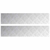 Dischi Quadrati 2 pcs Argento 90 x 20 cm Alluminio 4104263