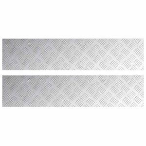 Dischi Quadrati 2 pcs Argento 90 x 20 cm Alluminio 4104263