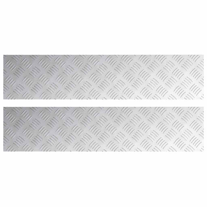 Dischi Quadrati 2 pcs Argento 90 x 20 cm Alluminio 4104263