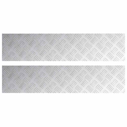 Dischi Quadrati 2 pcs Argento 90 x 20 cm Alluminio 4104265