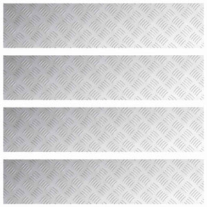 Dischi Quadrati 4 pcs Argento 90 x 20 cm Alluminio 4104266