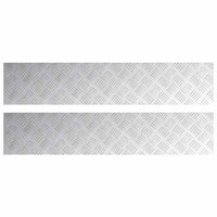 Dischi Quadrati 2 pcs Argento 100 x 20 cm Alluminio 4104267
