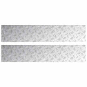 Dischi Quadrati 2 pcs Argento 100 x 20 cm Alluminio 4104267