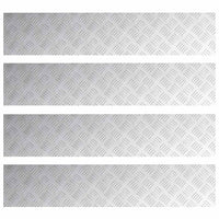 Dischi Quadrati 4 pcs Argento 100 x 20 cm Alluminio 4104268