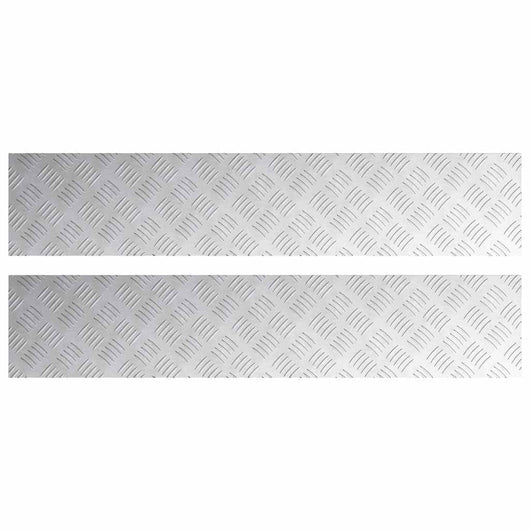 Dischi Quadrati 2 pcs Argento 100 x 20 cm Alluminio 4104269