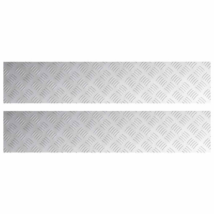 Dischi Quadrati 2 pcs Argento 100 x 20 cm Alluminio 4104269