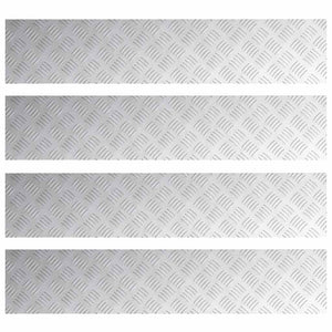 Dischi Quadrati 4 pcs Argento 100 x 20 cm Alluminio 4104270