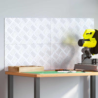 Dischi Quadrati 4 pcs Argento 50 x 25 cm Alluminio 4104272