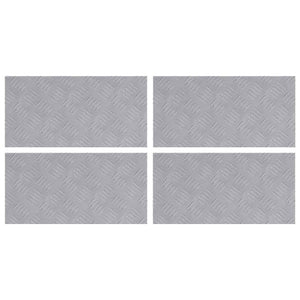 Dischi Quadrati 4 pcs Argento 50 x 25 cm Alluminio 4104272