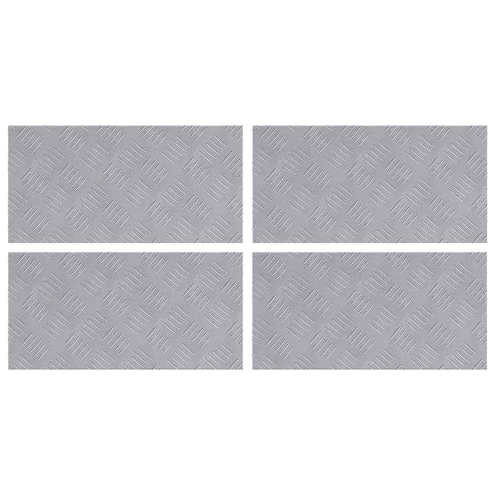 Dischi Quadrati 4 pcs Argento 50 x 25 cm Alluminio 4104272