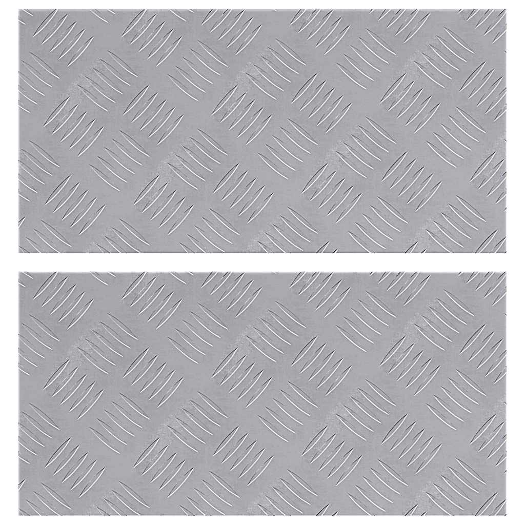 Piastre in Alluminio a Scacchiera 2 pcs Antiscivolo 50x25 cm 4104273