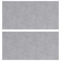 Piastre in Alluminio a Scacchiera 2 pcs Antiscivolo 50x25 cm 4104273
