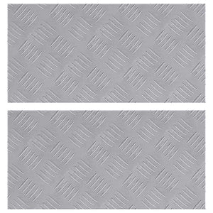Piastre in Alluminio a Scacchiera 2 pcs Antiscivolo 50x25 cm 4104273