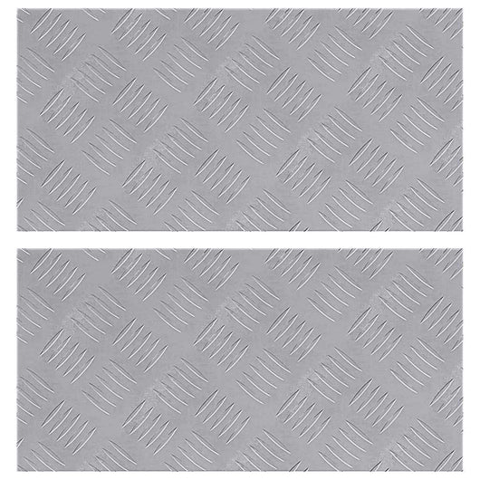 Piastre in Alluminio a Scacchiera 2 pcs Antiscivolo 50x25 cm 4104273