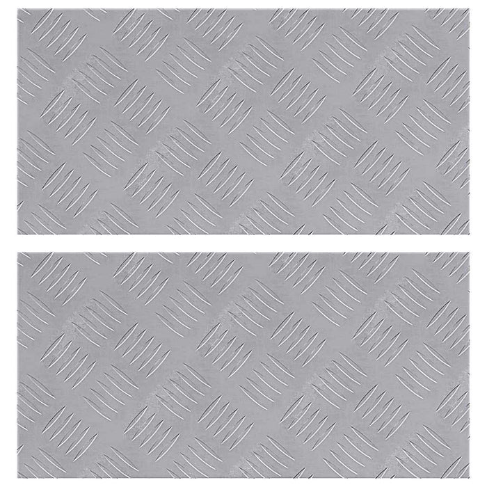 Piastre in Alluminio a Scacchiera 2 pcs Antiscivolo 50x25 cm 4104273