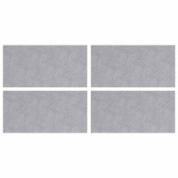 Dischi Quadrati 4 pcs Argento 50 x 25 cm Alluminio 4104274