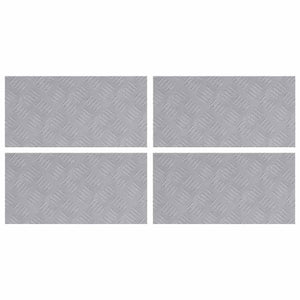 Dischi Quadrati 4 pcs Argento 50 x 25 cm Alluminio 4104274