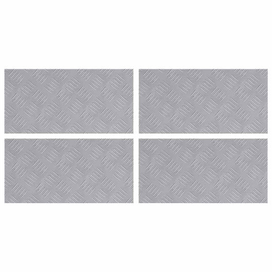 Dischi Quadrati 4 pcs Argento 50 x 25 cm Alluminio 4104274