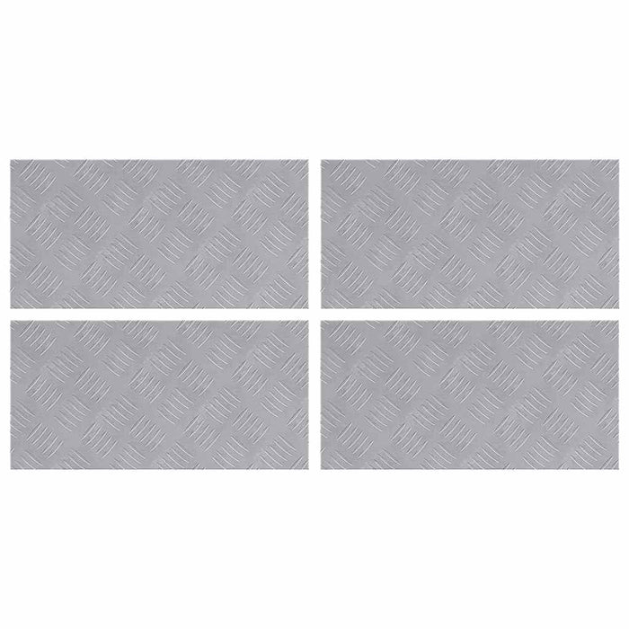 Dischi Quadrati 4 pcs Argento 50 x 25 cm Alluminio 4104274