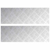 Dischi Quadrati 2 pcs Argento 75 x 25 cm Alluminio 4104277