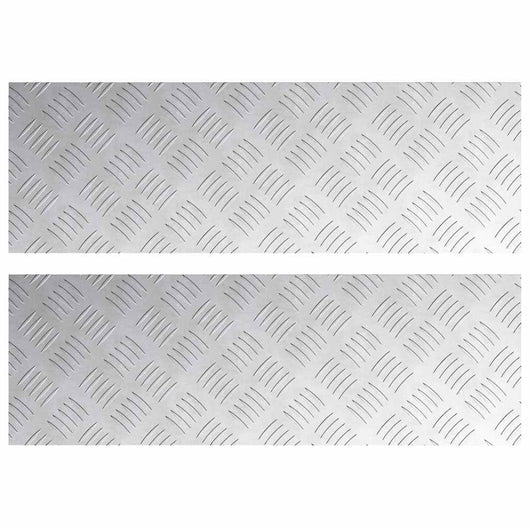 Dischi Quadrati 2 pcs Argento 75 x 25 cm Alluminio 4104277