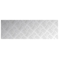 Dischi Quadrati 2 pcs Argento 75 x 25 cm Alluminio 4104277